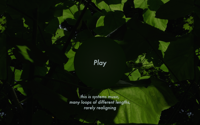 Music for Airports — generative systems music in the browser
