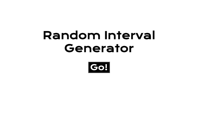 Random Interval Generator — ear-training tool