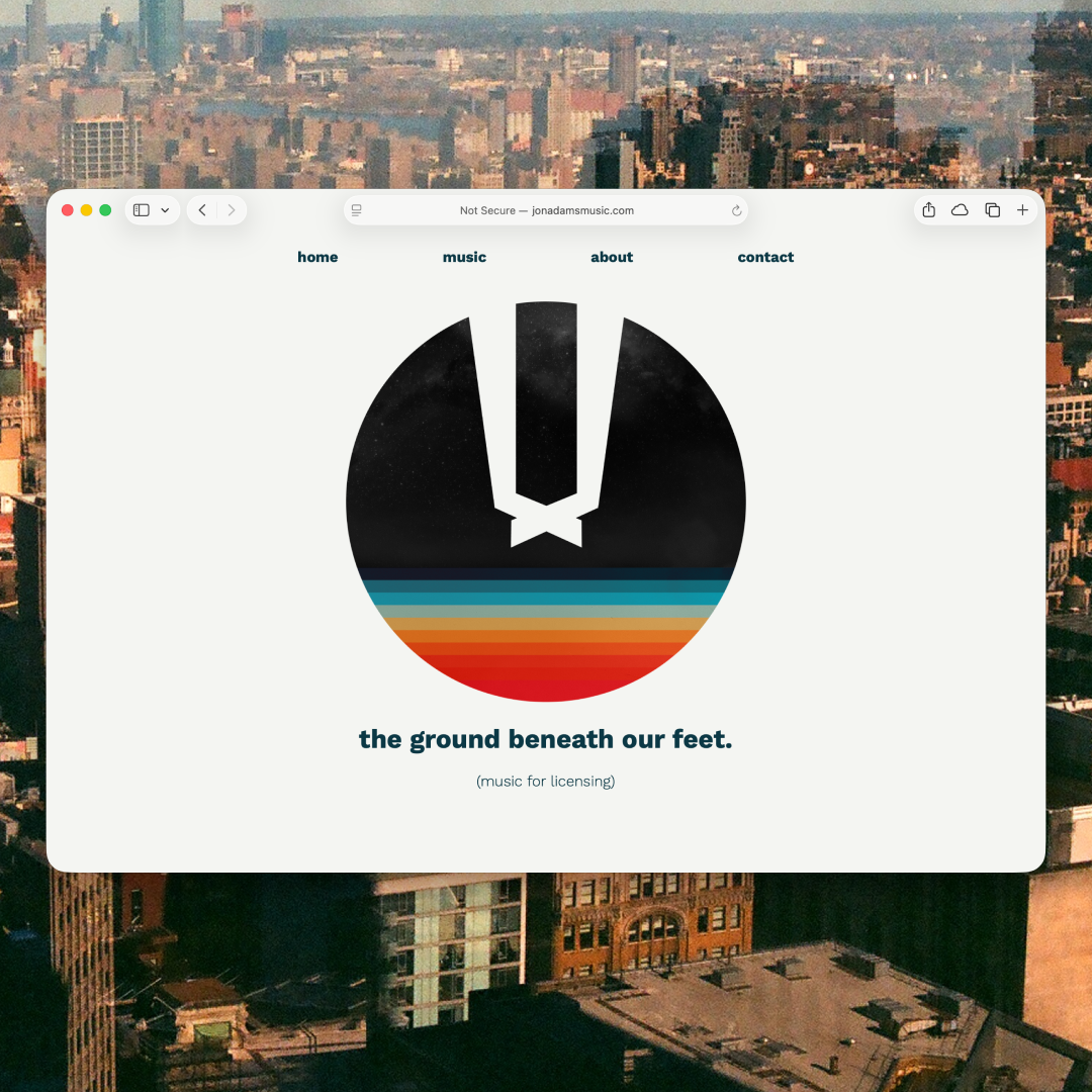 Jon Adams — The Ground Beneath Our Feet, music-licensing site